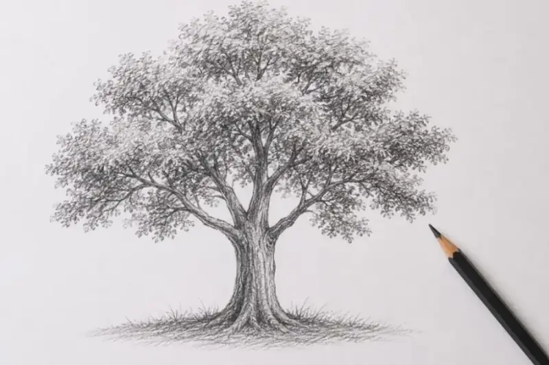 drawing of tree