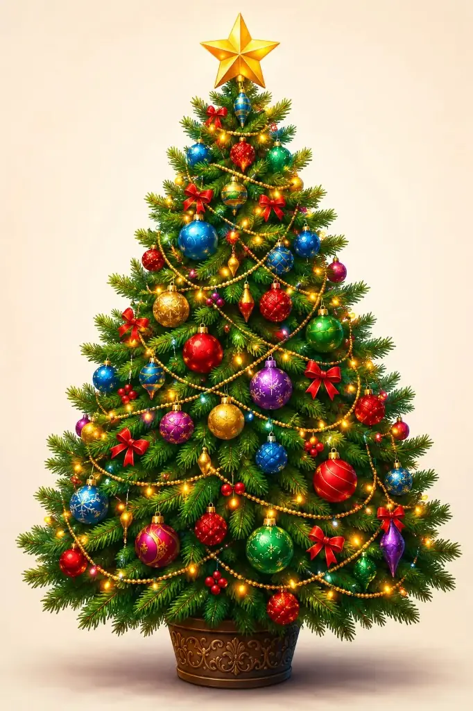 christmas tree drawing